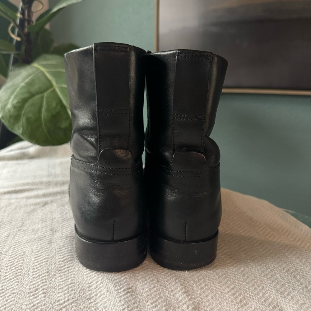 Rag & Bone Black Holly Leather Boots 38 1/2 - Picture 6 of 7